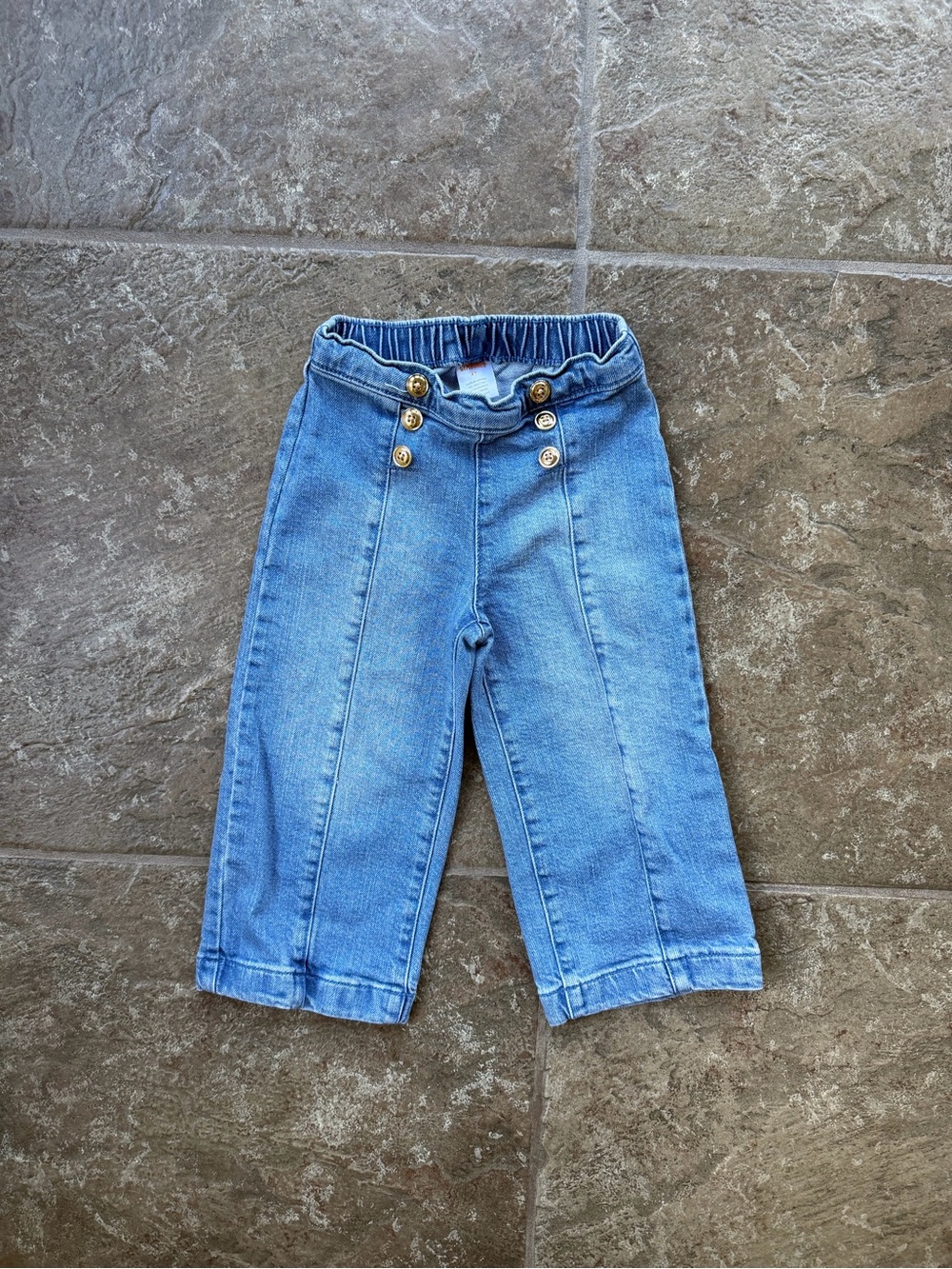 Gymboree Girls Denim Sailor Pants Coastal Cutie Light Wash Size 4T